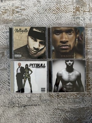 Lot of 4 Hip Hop R&B CDs - Pitbull Usher Nelly Trey Songz Music Collection Mix