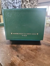 ROLEX 68.00.01 67.00.08 Watch Box Case Green Wooden Vintage Genuine 