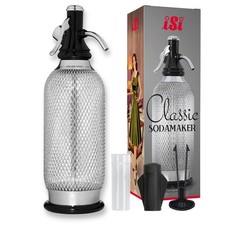 iSi 1060 stainless Sodamaker Classic, 1.0 L, sparkling water bubbler with PEN