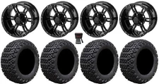 LSI Raptor 12" Golf Wheels Gloss Black 23" X-Trail Tires Yamaha
