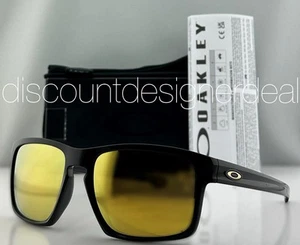 Oakley Sliver Carré noir 24K Iridium Lunettes de soleil Hommes 57mm OO9262-05 NEW