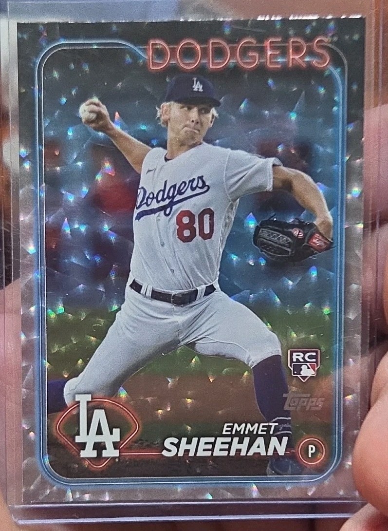 2024 Topps Series 1 - Emmet Sheehan #283 Silver Crackle Foil (RC)
