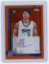 2025-26 Topps Chrome Basketball TCAR-NC NIQUE CLIFFORD Orange RC Auto /25
