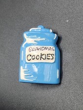 #0260 - Handmade Ceramic Grandma's Cookies Cookie Jar Brooch Pin Pottery Artisan