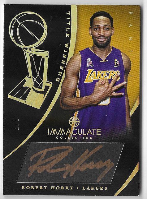 ROBERT HORRY 2012 PANINI IMMACUALTE TITLE WINNERS AUTO AUTOGRAPH CARD #5/7!