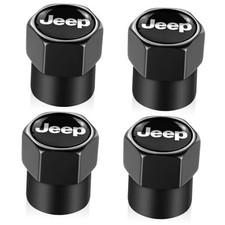 Tire Valve Stem Caps,Compatible for Jeep Series Stem Cap black-luszx-06
