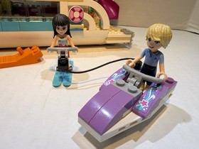 LEGO Friends 41015 DOLPHIN CRUISER SHIP 100% Complete Set w/ Minifigures Jet Ski