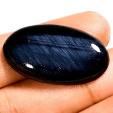 100 Natural Blue Tiger Eye Oval Cabochon Gemstone 25.5 Ct. 31X17X5 mm UG-3512