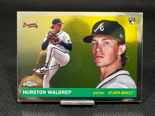 2025 Topps Chrome Platinum Hurston Waldrep [Vibrations Refractor] #400 card