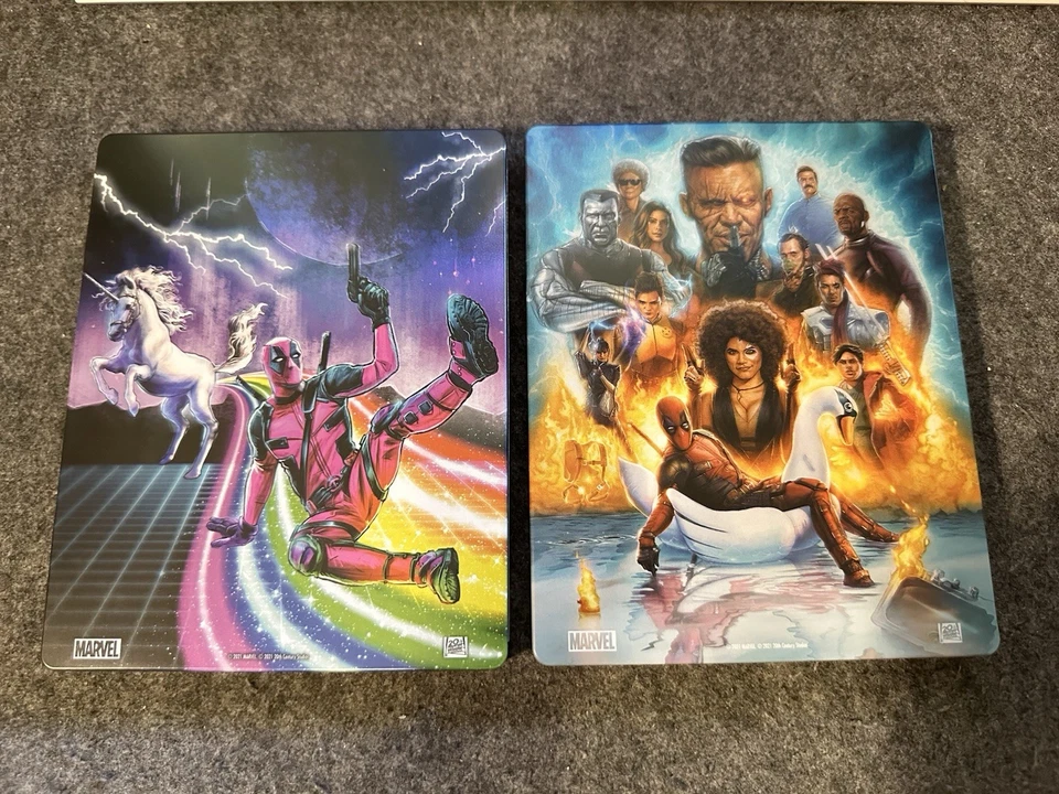 Deadpool & Deadpool 2 4k Steelbook Set Zavvi Embossed! Foto 3 de 4
