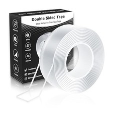 MS WGO Double Sided Tape Heavy Duty Removable Transparent Poster Tape 1.18' x 11