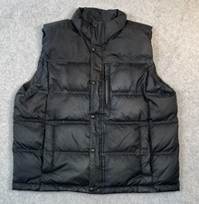 LL Bean Mountain Classic Vest Mens 295951 XL Down Filled Black DownTEK Puffer