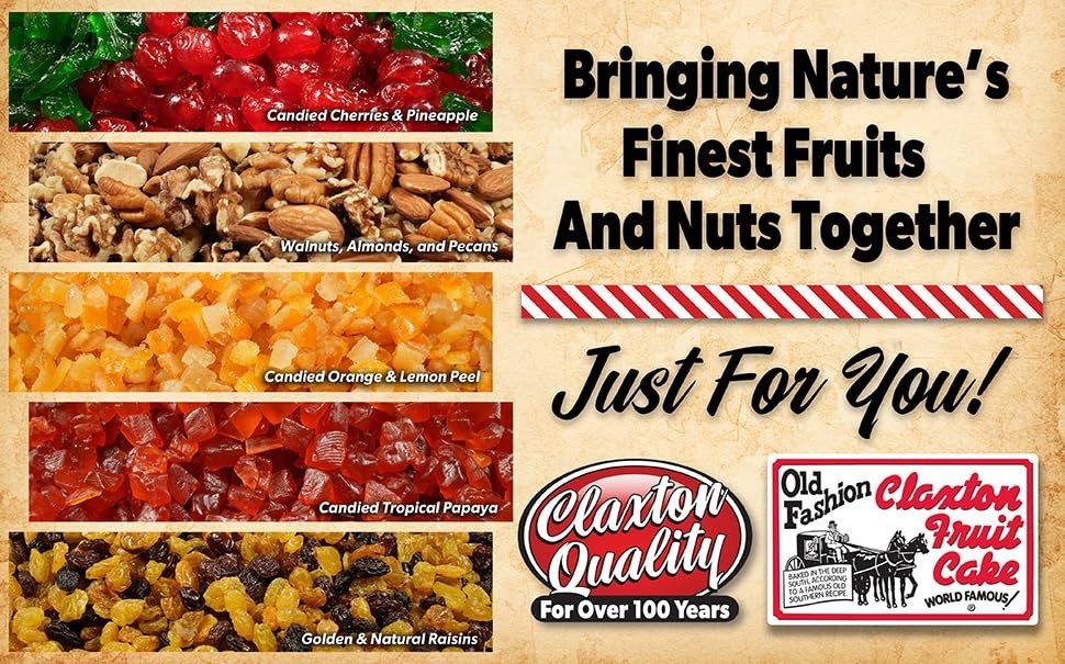 Savor 3 x 1 lb Old Fashion Fruit Cakes - Rich in Fruits & Nuts, Freshly Wrapped