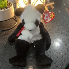 Ty Beanie Babies 1997 Fortune Panda Bear Plush with Tags Retired