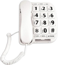 JF11W Big Button Phone for Seniors Home Phone Corded Landline Phone for Elderly
