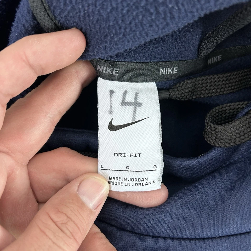 Oral Roberts Golden Eagles Baseball Nike Therma Fit Hoodie Mens Large Blue - Image 3 of 4