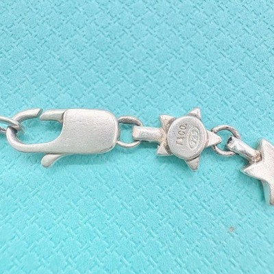 Tiffany & Co. Puff Star Bracelet Chain Link 925 Silver Used from