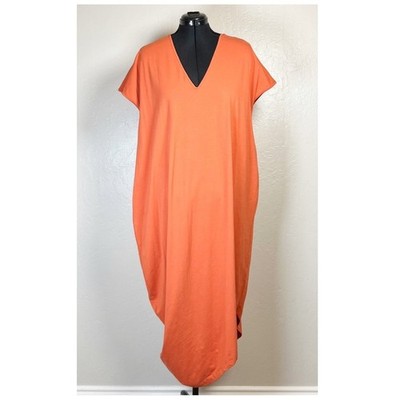 UNIVERSAL STANDARD Women's Size L / US 3X Geneva V-Neck Asymmetrical Midi Dress