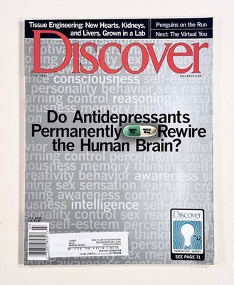 2001 Jul DISCOVER Serotonin & Depression ORGAN DONATION Magellanic penguins MORE
