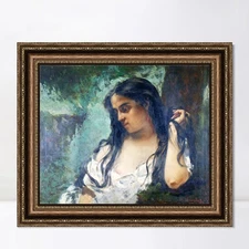 Framed Canvas Art Giclee Print Series#007 by Gustave Courbet Home Office Decor