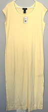 Lauren Ralph Lauren Dress Women XL Knit Cotton Cap Sleeve Maxi Made USA NWT