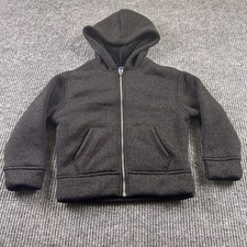 Old Navy Boys Small 6 Black Hoodie Sweater Fleece Long Sleeve Full Zip