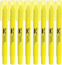 Mr. Pen- No Bleed Gel Bible Highlighters, Yellow, Pack of 8