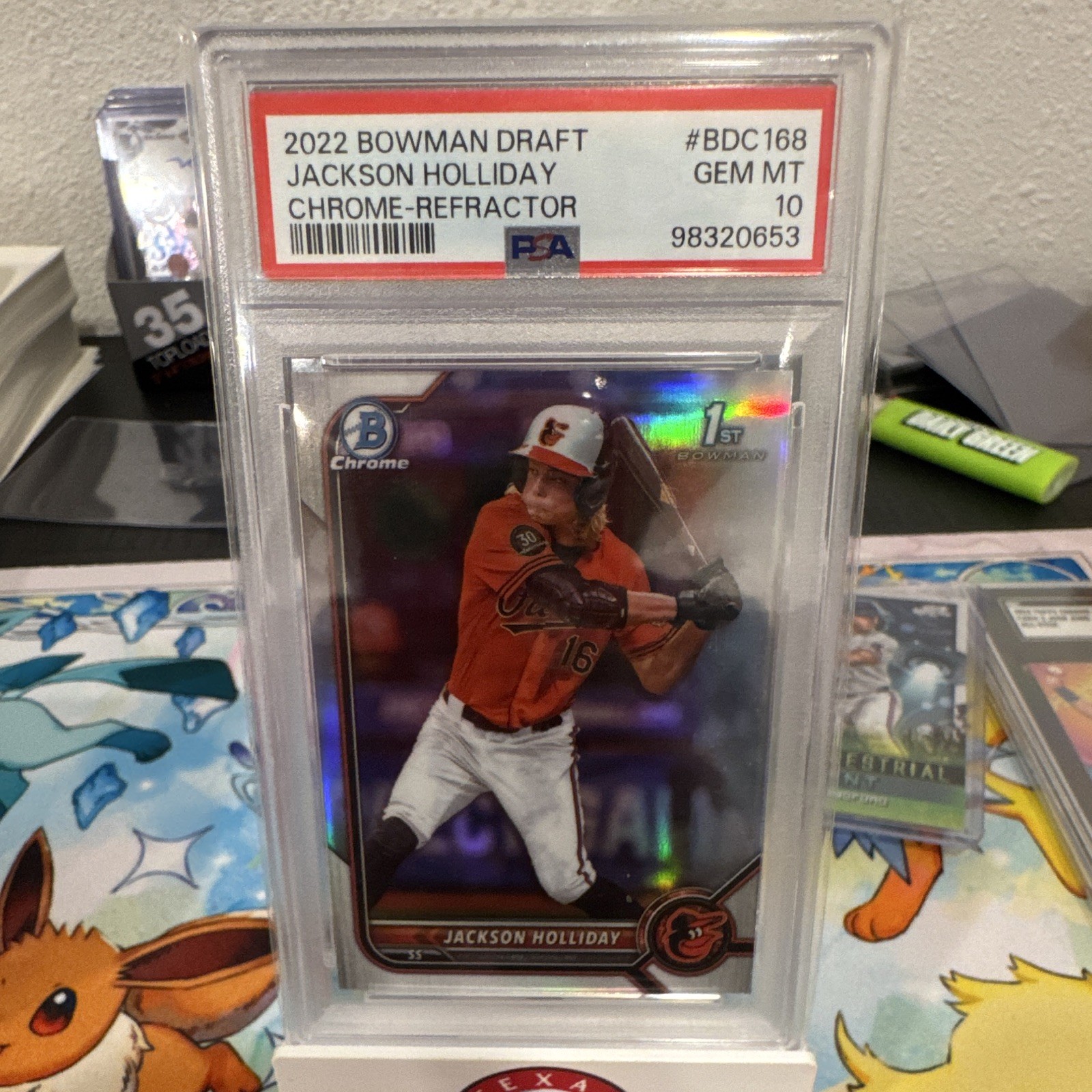 Bowman 2022 Draft Jackson Holliday 1st Bowman Chrome Refractor #BDC-168 PSA 10