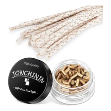 Lighter Flints 100+ Pcs and Cotton Wicks 20 Pcs, Compatible with Zippo & Clipper