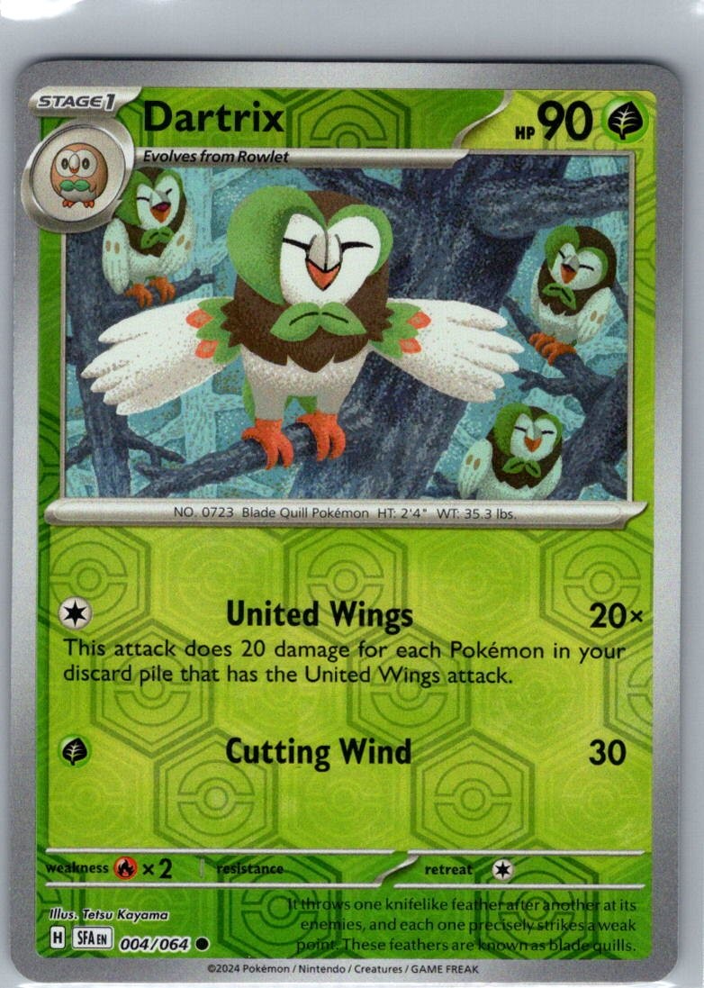 Dartrix 004/064 Reverse Holo SV: Shrouded Fable NM