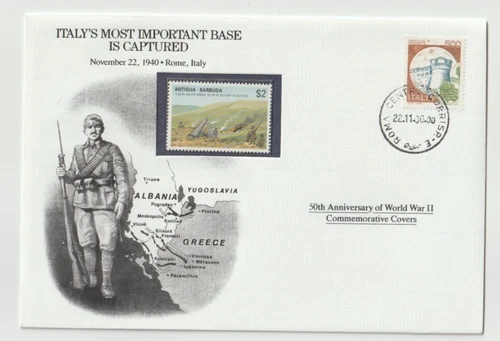 22/11/1990 Italy FDC - WWII - Italy's Most Important Base is Captured