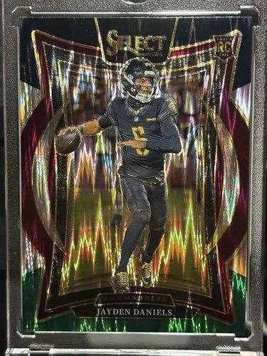 2024 PANINI - SELECT #26 CONCOURSE GREEN/BLACK SHOCK PRIZM JAYDEN DANIELS *RC