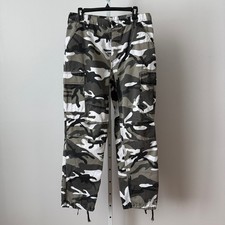 Rothco BDU sz M Regular Grey White Black Camo Cargo Tactical Pants Military