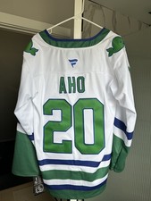 Sebastian Aho Hartford Whalers/Carolina Hurricanes Jersey - Men's Large - Brand