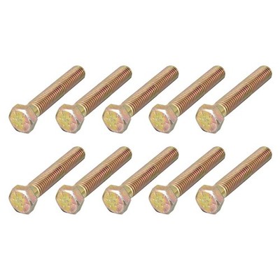 25 PCS 1/213x31/2 Hex Bolts Yellow Zinc Plated Carbon Steel Coarse Thread