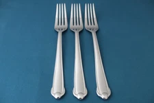 3 Dinner Forks Mikasa Gerald Patrick CLASSICO SATIN 18/8 Stainless Korea 8 1/8"