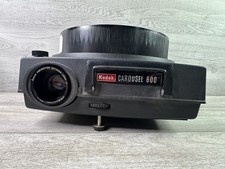Vintage Kodak Carousel 600 Slide Projector w/ Tray  Case - Made in USA, Tested