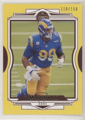 2021 Panini Legacy Yellow 110/150 Aaron Donald #87 7i2
