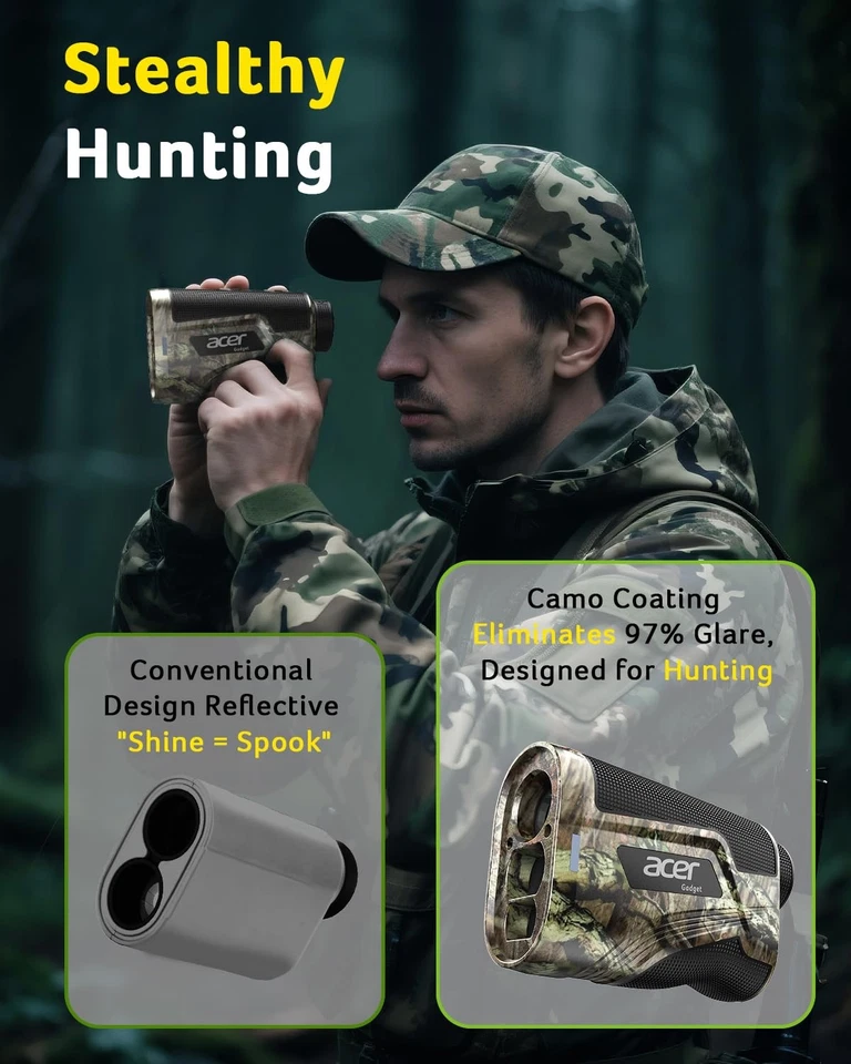 Hunting Range Finder with Slope, 800 Yards Range Finder for Hunting, 6X Magni... - Image 2 of 4