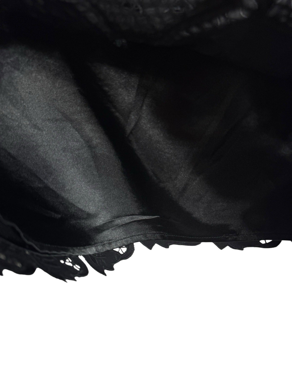 Sweet Sinammon Black Sheath Dress Embroidered Lined Size L