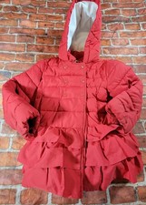 Gymboree Girls Red Ruffle Puffer Jacket Coat Sz 6