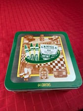 Retro Crayola Crayons 64 Different Colors New Built In Sharpener Collectible Tin