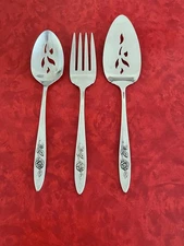 Oneida Community Stainless MY ROSE Serving Utensils Lot Of 3
