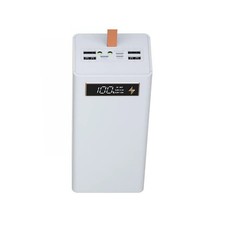 White Detachable Battery Case LCD Display Power Bank Shell Charger Box D