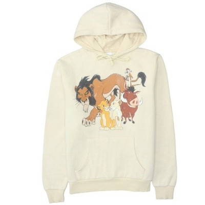 Disney Der König der Löwen Beige Hoodie Damen M Pullover Kapuzenpullover