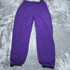 Lands End Ski Pants Women's Large Insulated Purple Lined Snowboard USA Made