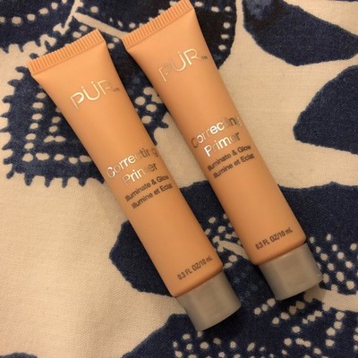 Pur Correcting Primer Illuminate Glow Weichzeichnerfilter Reise 0,3 flüssige Unzen 10 ml Neu X2