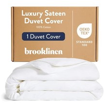 Luxury Sateen Duvet Cover - 100 Cotton, King/California King/Cali King White