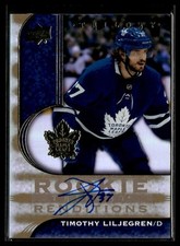 2020-21 Upper Deck Trilogy Rookie Renditions Gold Foil auto Timothy Liljegren