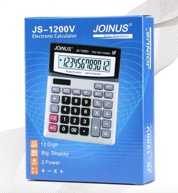 Electronic Calculator 12-Digit JOINUS JS-1200V – Large Screen, Battery Powered - Image 2 of 4